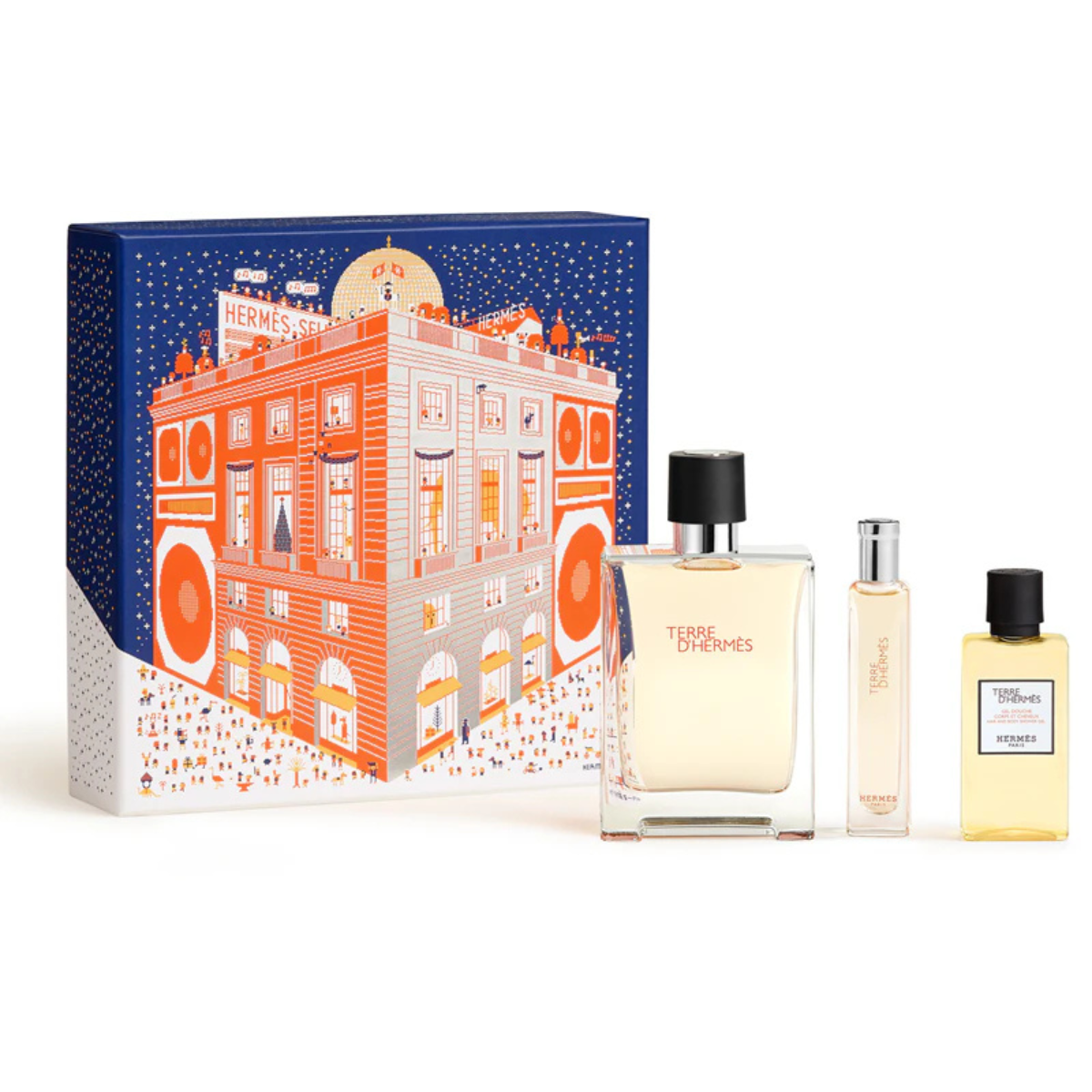 Hermès Terre d'Hermès Eau de Toilette Set + Eau de Toilette 15 ml pentru bărbați, parfum original