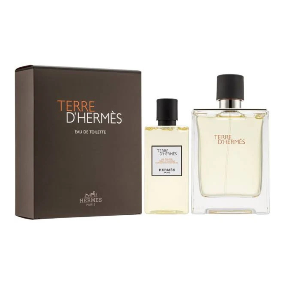 Hermès Terre d'Hermès Eau de Toilette Set + Gel 80 ml pentru bărbați, parfum original